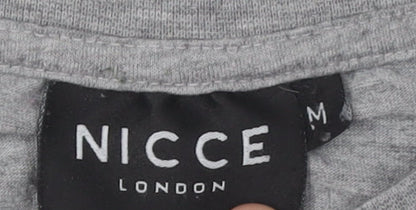 Nicce Men's Grey M Crew Neck Logo T-Shirt