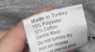 Nicce Men's Grey M Crew Neck Logo T-Shirt