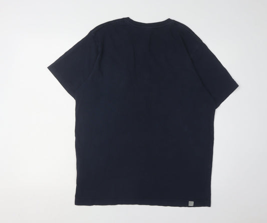 Unisex Adults UK Size L Bench Blue Basic T-Shirt