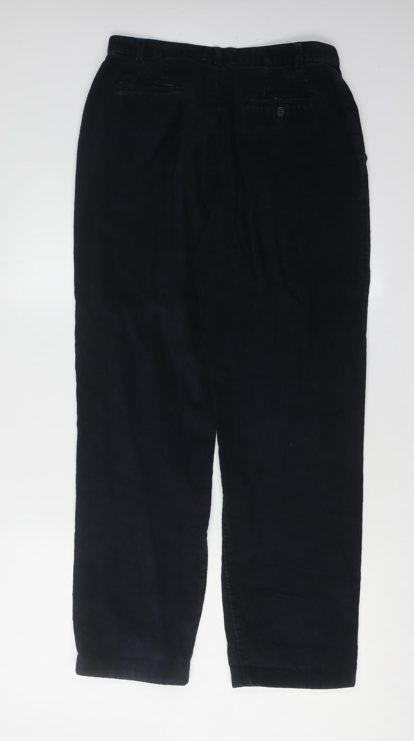 J.CREW Women's Black Corduroy Trousers Size 8