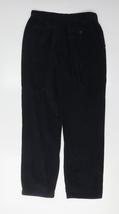 J.CREW Women's Black Corduroy Trousers Size 8