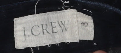 J.CREW Women's Black Corduroy Trousers Size 8