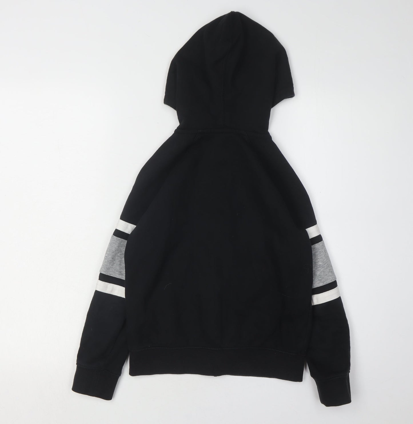 Nike Boys Black Full Zip Hoodie Size S with Logo Accents
