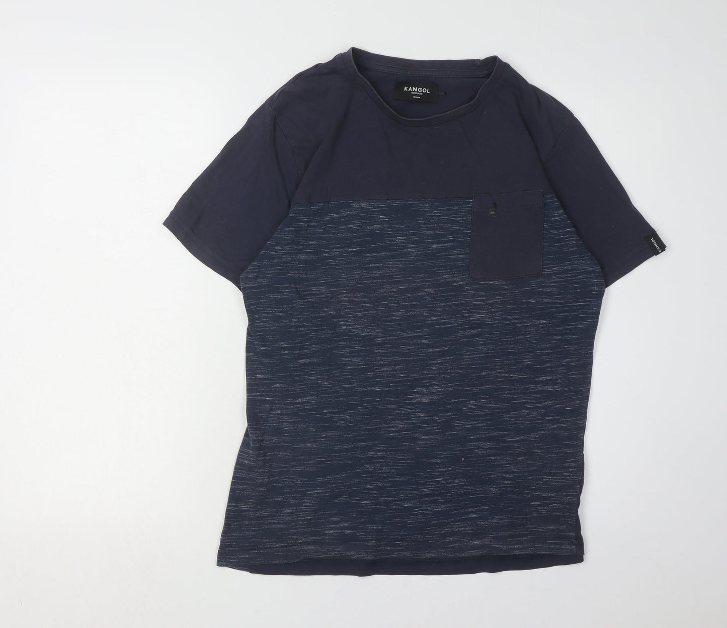 Kangol Men's Blue Colourblock T-Shirt, Size M