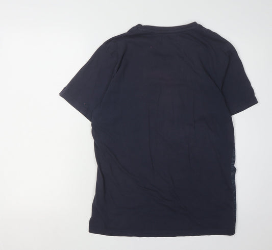 Kangol Men's Blue Colourblock T-Shirt, Size M