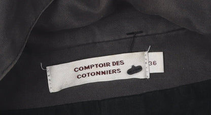 Comptoir Des Cotonniers Women's Black Hooded Coat Size 8