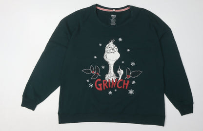 Dr. Seuss Green Grinch Pullover Sweatshirt - Medium