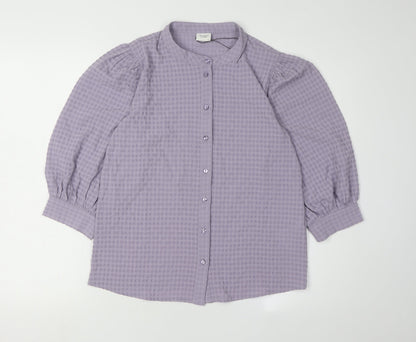 Jacqueline de Yong Purple Women's Button-Up Size 6
