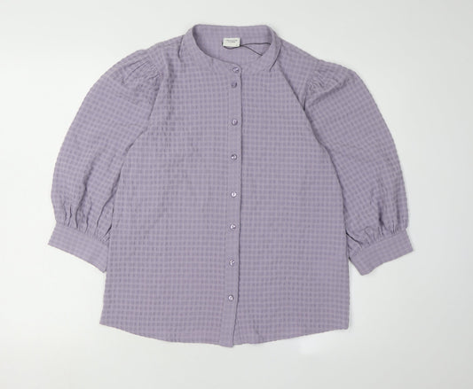 Jacqueline de Yong Purple Women's Button-Up Size 6