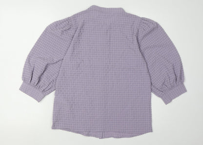Jacqueline de Yong Purple Women's Button-Up Size 6