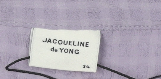 Jacqueline de Yong Purple Women's Button-Up Size 6