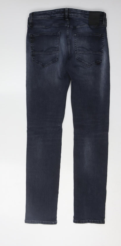 Jack & Jones Men's Blue Straight Jeans W32 L34