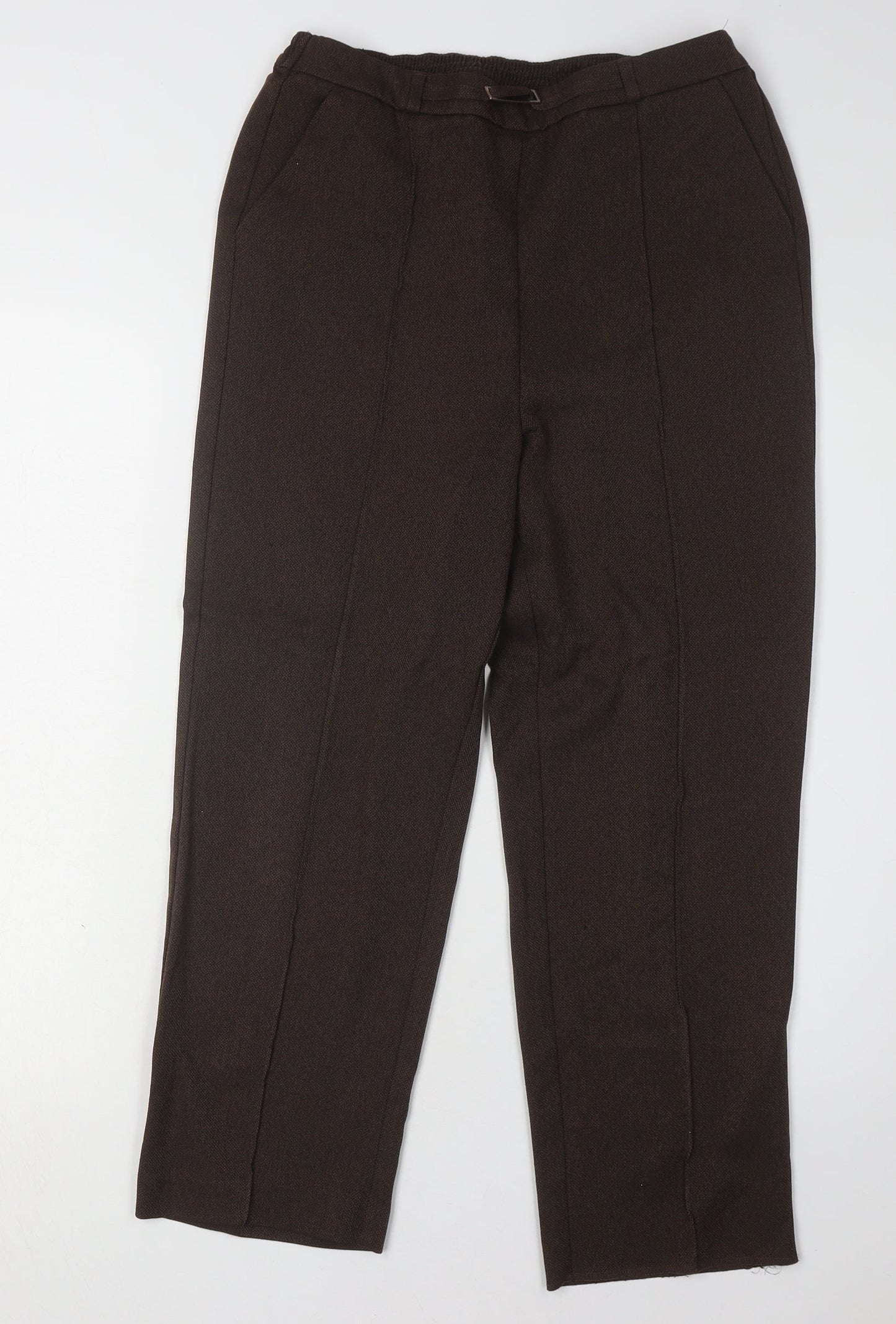 Womens UK Size 12 Honor Millburn Regular Fit Dress Pants Brown Trousers