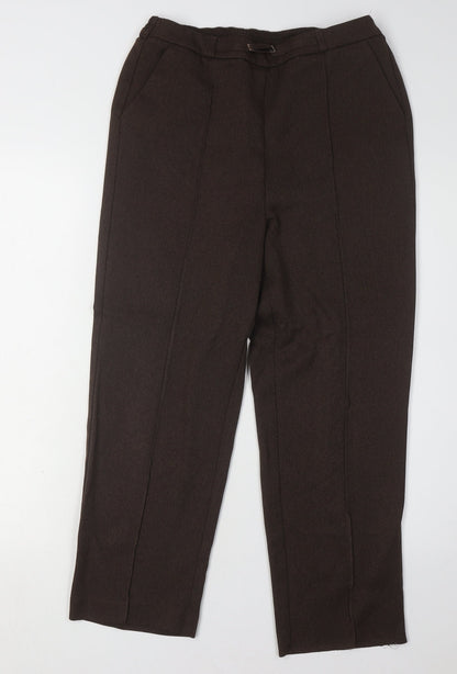 Womens UK Size 12 Honor Millburn Regular Fit Dress Pants Brown Trousers