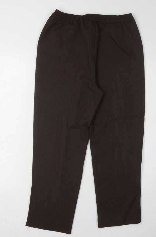 Womens UK Size 12 Honor Millburn Regular Fit Dress Pants Brown Trousers
