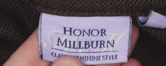 Womens UK Size 12 Honor Millburn Regular Fit Dress Pants Brown Trousers