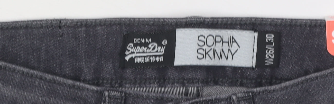 Womens UK Size 26 Superdry  Skinny Black Jeans