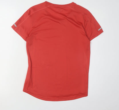 Adidas Women's Red Running T-Shirt, Size S, Reflective