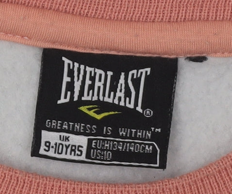 Everlast Girls Pink Grey Colourblock Sweatshirt 9-10 Years