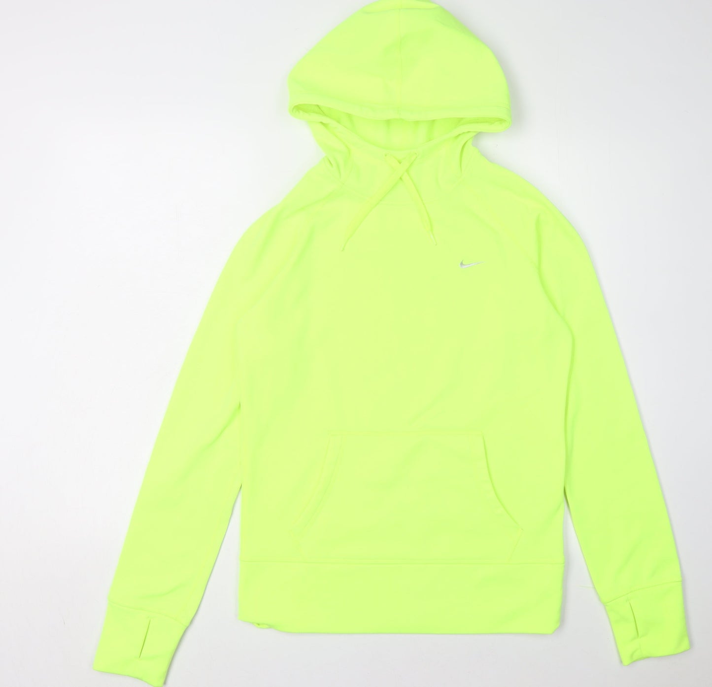 Nike Unisex Green Pullover Hoodie, S, Hooded, Logo