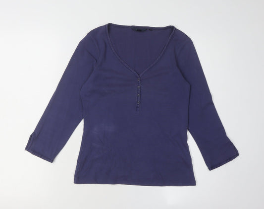 Womens UK Size 10 Boden Purple Basic T-Shirt