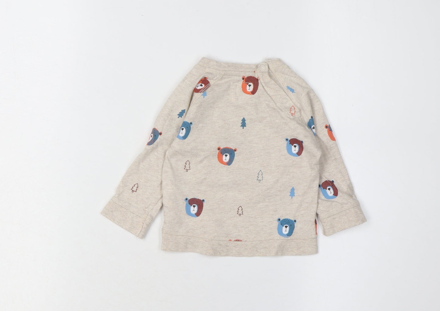 Mantaray Unisex Baby Beige Graphic T-Shirt, 6-9 Months