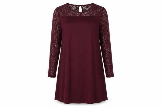 Front view of JoJo Maman Bébé Red Sequin Long Sleeve Maternity Dress