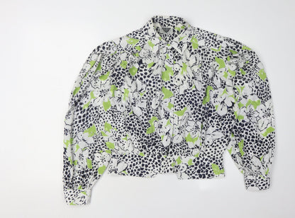 Jacques Vert Floral Blouse, Women's Size 12, Collared, Long Sleeve