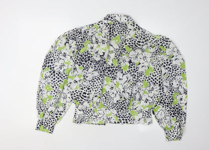 Jacques Vert Floral Blouse, Women's Size 12, Collared, Long Sleeve