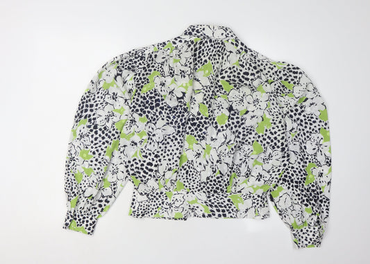 Jacques Vert Floral Blouse, Women's Size 12, Collared, Long Sleeve