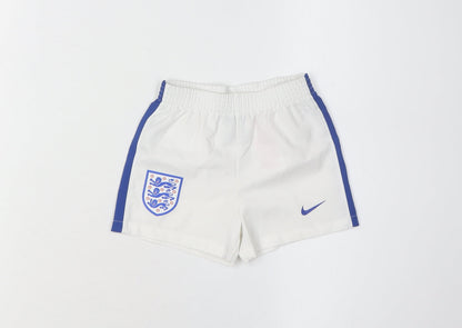 Nike Unisex Baby White Sports Shorts, 9-12 Months