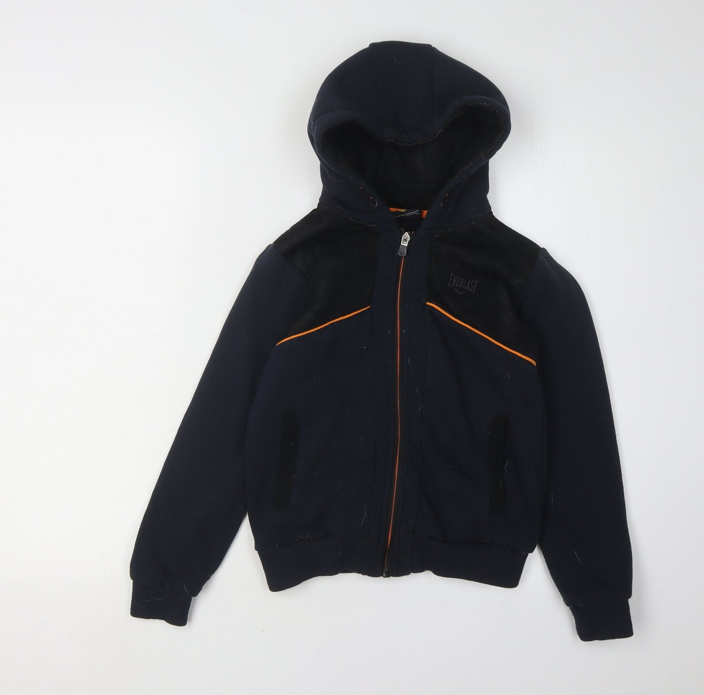Everlast Boys Navy Hoodie 9-10 Years Full Zip Polyester