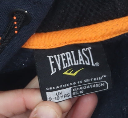 Everlast Boys Navy Hoodie 9-10 Years Full Zip Polyester