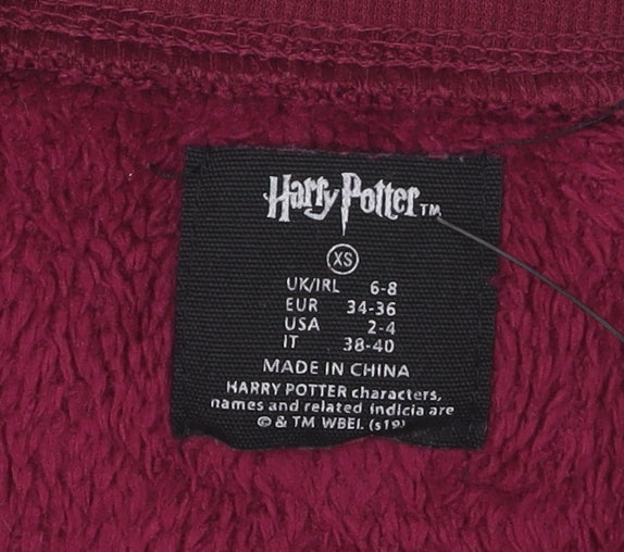Harry Potter Women's Red Pyjama Top XS Fleece