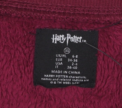 Harry Potter Women's Red Pyjama Top XS Fleece