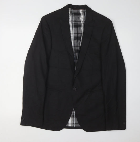 Mens UK Size 40 White Label Regular Black Suit Jacket
