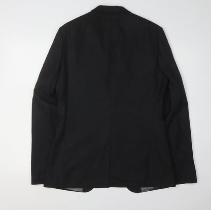 Mens UK Size 40 White Label Regular Black Suit Jacket