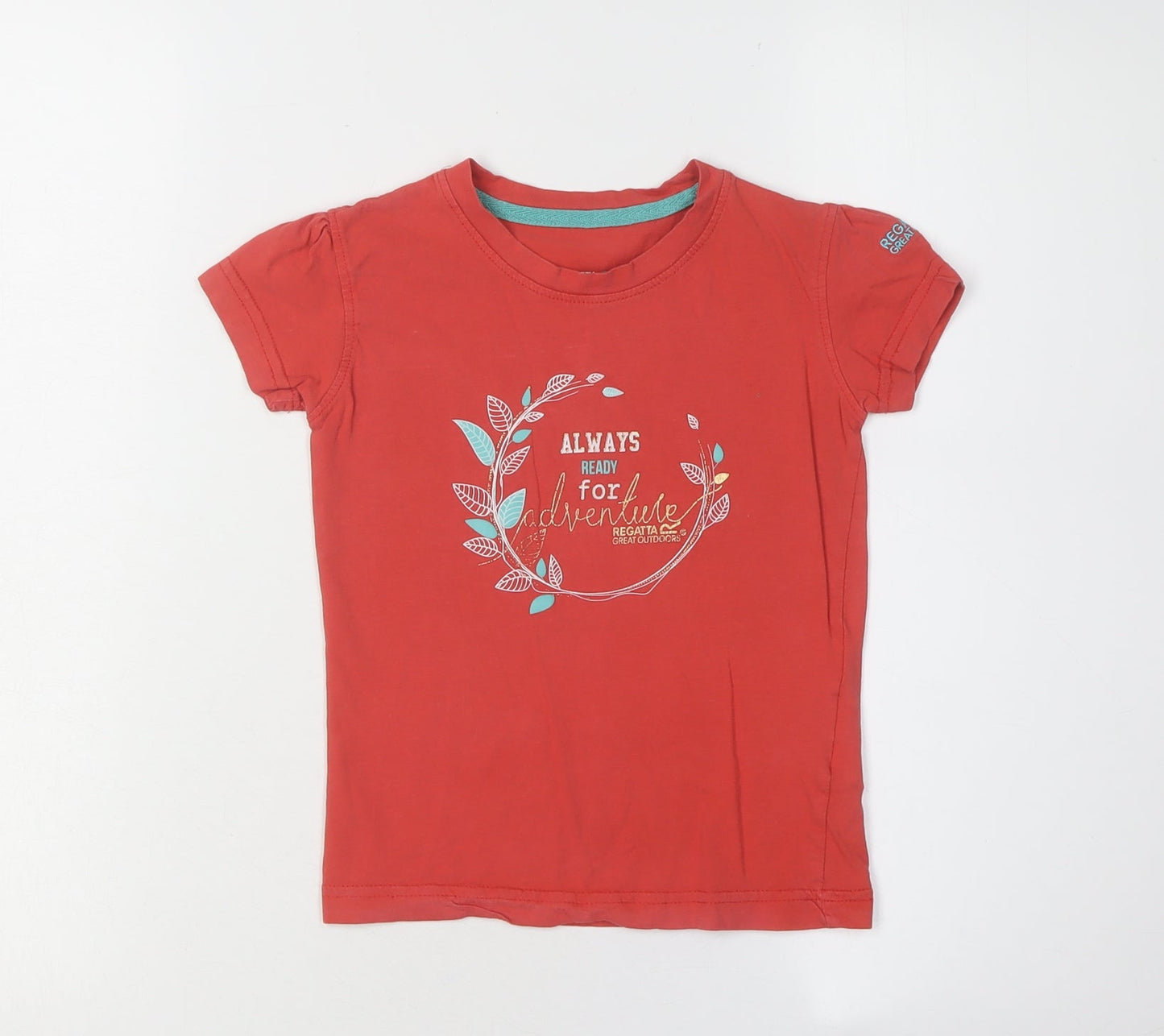 Regatta Girls Red Adventure Graphic T-Shirt 5-6 Years