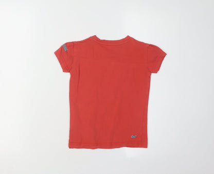 Regatta Girls Red Adventure Graphic T-Shirt 5-6 Years
