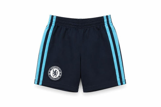 Front view of Adidas boys’ black athletic football shorts 5-6 years
