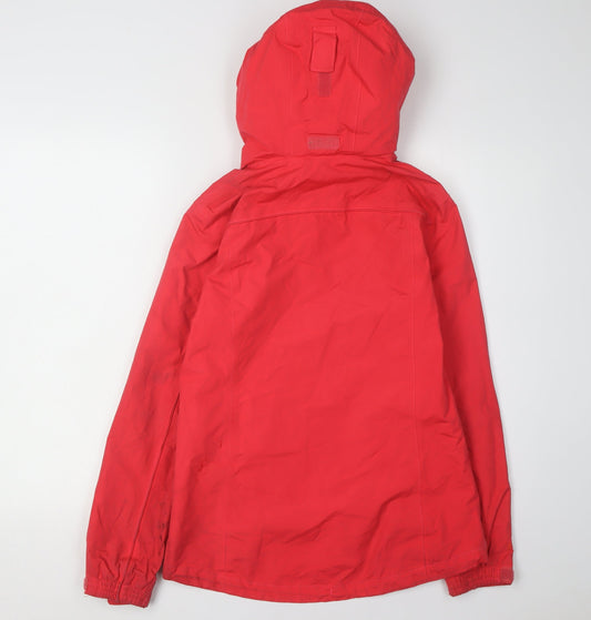 Gelert Women's Red Anorak Jacket Size 8 Hooded Outdoor