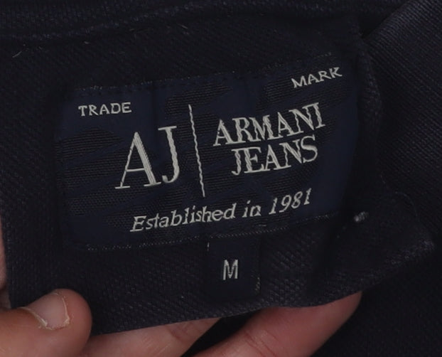 Unisex Adults UK Size M Armani Jeans Black  Polo