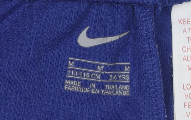 Nike Boys Blue Athletic Football Shorts 5-6 Years