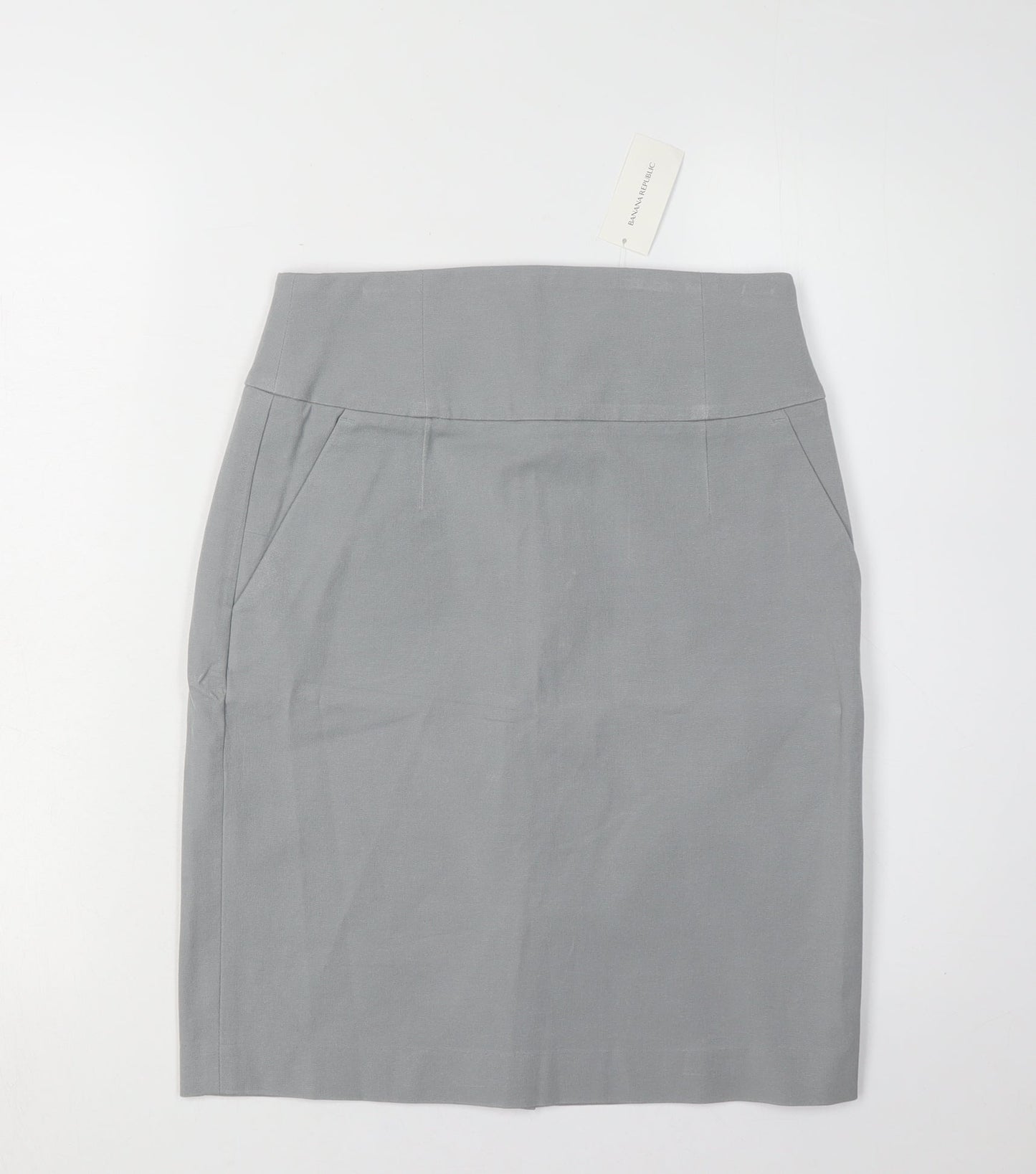 Banana Republic Women's Grey Pencil Skirt, Size 4, Stretch