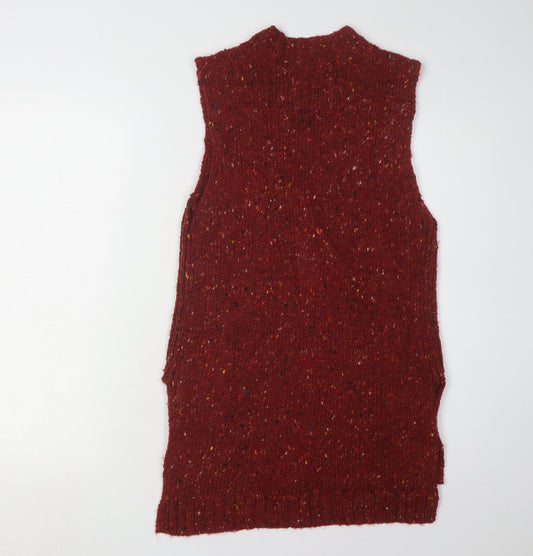 Abercrombie & Fitch Women's Red Mock Neck Vest S