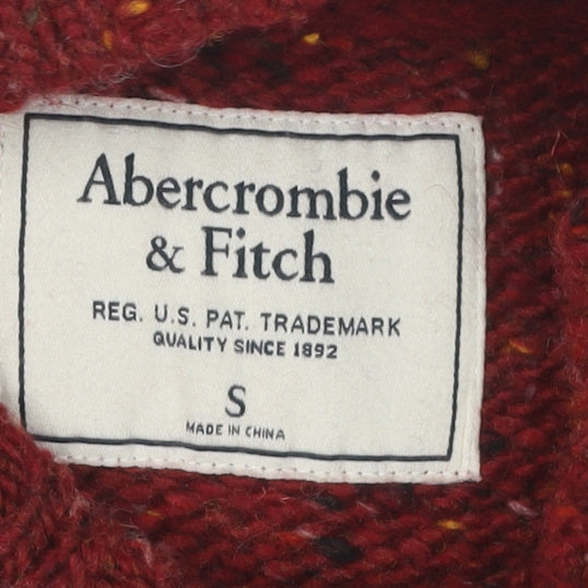 Abercrombie & Fitch Women's Red Mock Neck Vest S
