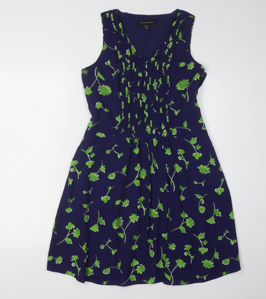 Banana Republic Women's Blue Floral A-Line Petite Dress