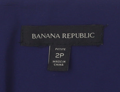 Banana Republic Women's Blue Floral A-Line Petite Dress