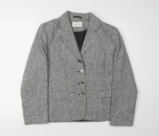 Eastex Women's Grey Blazer, Regular Size 10, Single-Breasted
