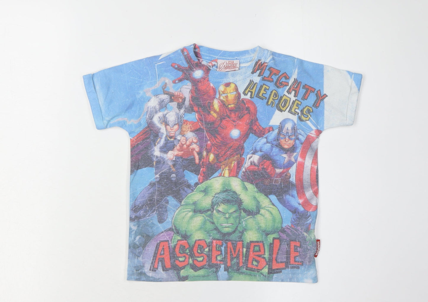 Marvel Avengers Boys Blue T-Shirt, Size 3-4 Years